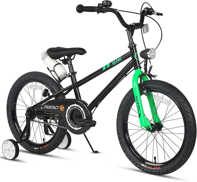 Glerc Fantacy Kids Bike, 12-20 Inch Children Bicycle for 2-13 Years Old Boys Girls, Kids Bicycle with Water Bottle Holder & Headlight & Training Wheels, Multiple Colors