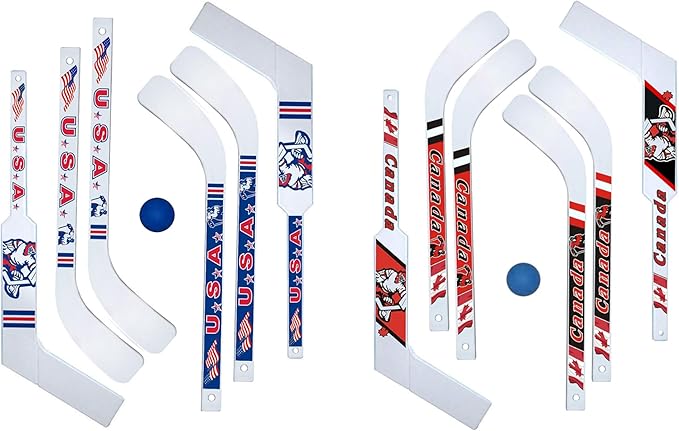 Mini Hockey Set – Durable Mini Sticks & Foam Balls – Indoor/Outdoor Rec Floor Hockey Set