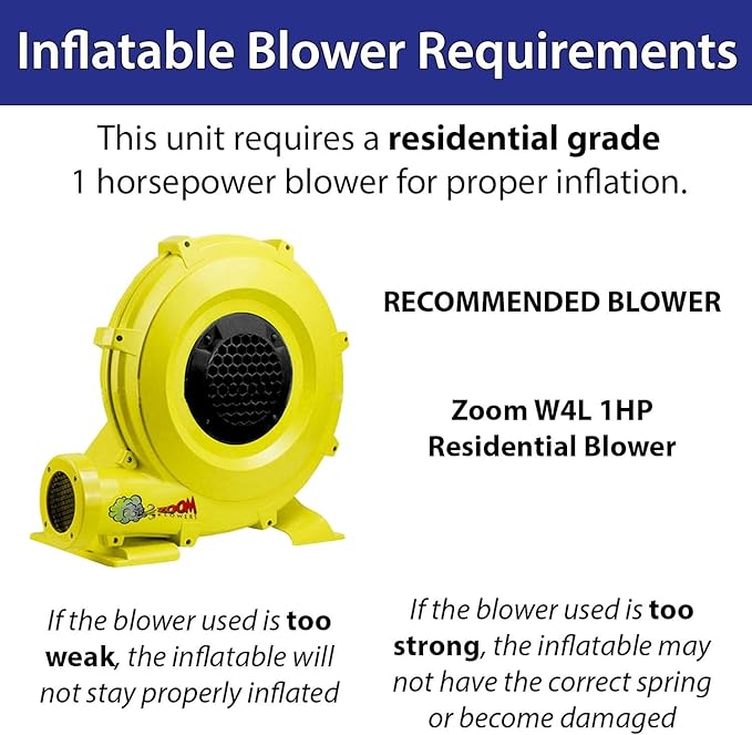 Crossover Building Blocks Inflatable Bounce House, Bouncy Jump Castle for Kids and Toddlers, Outdoor Birthday Party Jumping Bouncer, Commercial-Grade, Without Blower, 13 x 12 x 14.5 Ft