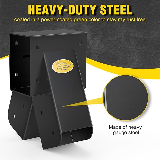 BETOOLL A-Frame 1pcs Brackets Swing Set Bracket for Heavy Duty Swing Set – Includes Mounting Hardware, Ideal for Indoor and Outdoor Playgrounds (1 Brackets-Black)