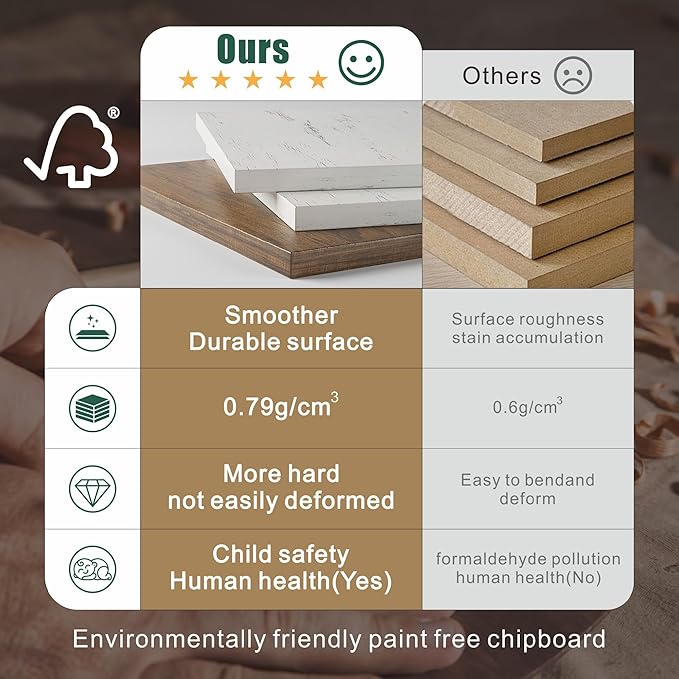 Farmhouse Vanity Desk with Lighted Mirror & Power Outlet, 39 inch Rustic Makeup Vanity Table with Drawers and Stool, Hollywood Mirror with Lights, White Dressing Table for Women Girls Gifts