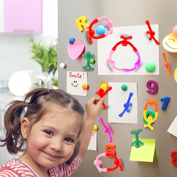 24Pcs Magnetic-People-Magnet-Men, Magnetic Travel Toys for Kids, Creative, Portable and Educational, Funny Magnets for Kids, Small Toys for Classroom Prizes, Easter Egg Stuffers, Office