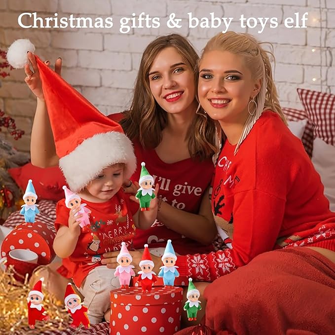 Tiny Elf Baby Doll, Miniature Elf Girl Boy, Stocking Stuffers Gifts for Grandkids, Kids & Adults, Christmas Decorations Accessories, Party Favors Xmas Party Supplies