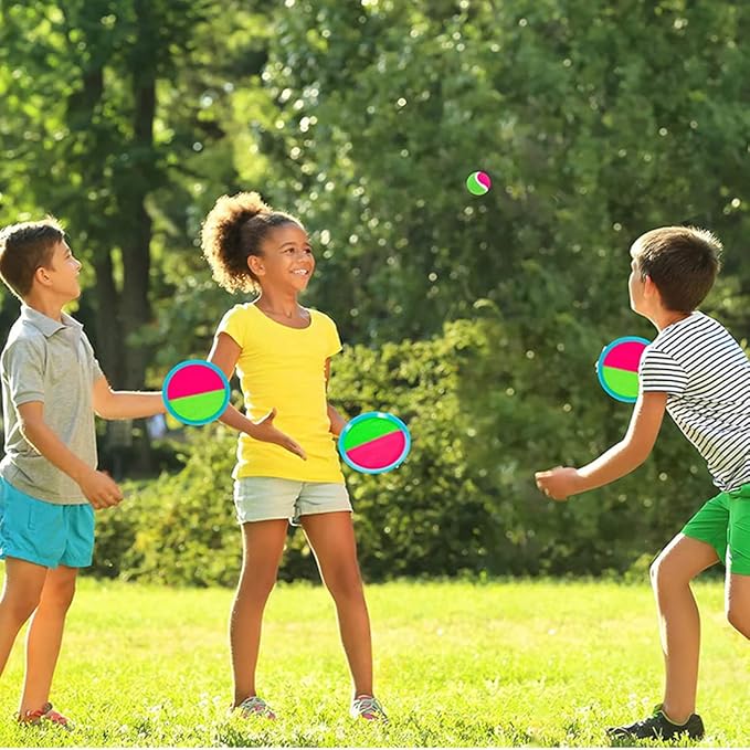Toss and Catch Ball Set | Toss and Catch Sports Game Set - Upgraded Version 8inch Toy Paddle Catch Toy for Gift Kids/Adults/Family/Backyard Beach Outdoor Games