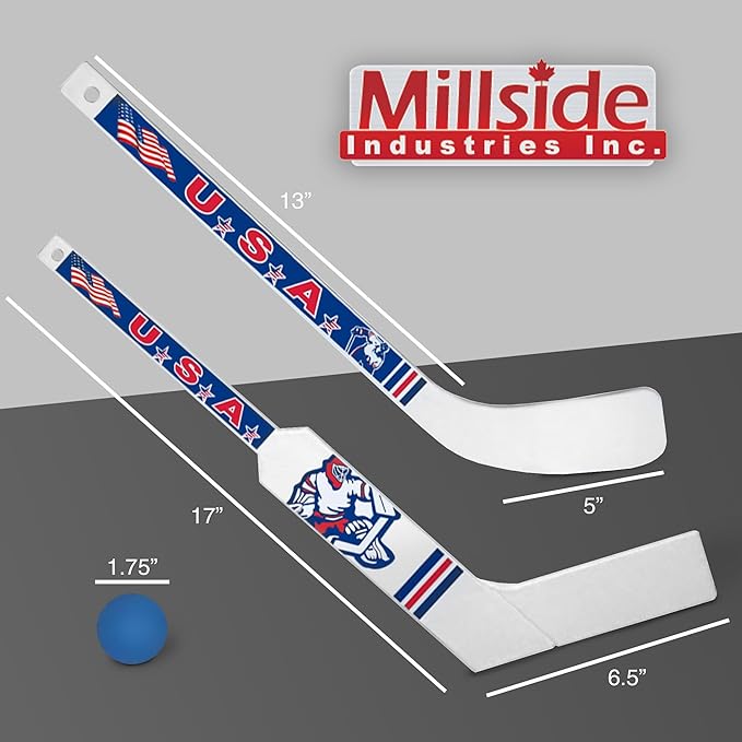 Mini Hockey Set – Durable Mini Sticks & Foam Balls – Indoor/Outdoor Rec Floor Hockey Set