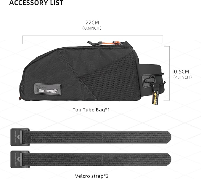 Bike Top Tube Bag Bicycle Front Frame Bag Waterproof Bike Bag 1.2L with Dual Side Mesh Pockets Perfect for MTB Road Bike Cycling Commuting and Outdoor Adventures