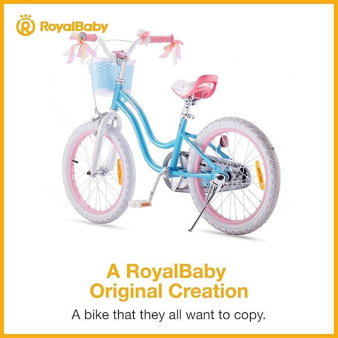 RoyalBaby Girls Bike Classic & EZ Kids Bike, Balance and Pedal Bicycle, 12 14 16 18 20 Inch Toddlers to Big Kids 3-10 Years
