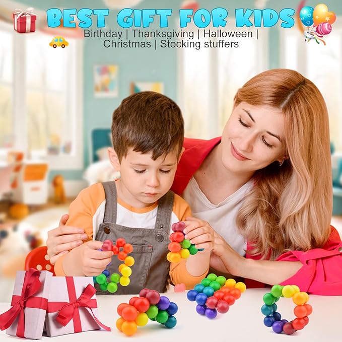 Autism Sensory Toys for Autistic Children, Fidget Toys for Adults Kids , Autism Toy for Toddlers 3-4,Christmas Stocking Stuffers Present,Airplane Car Travel for Kids Ages 3-5