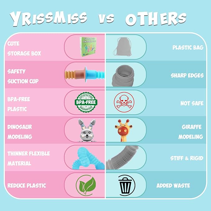 4Pcs Telescopic Suction Cup Rabbit Toys,Sensory Toys for Kids 3-5 5-7,Toddler Toy,Fidget Toy,Toddler Travel Essential for Airplane,Pop Tubes, Christmas Stocking for Kids Boys Girls I