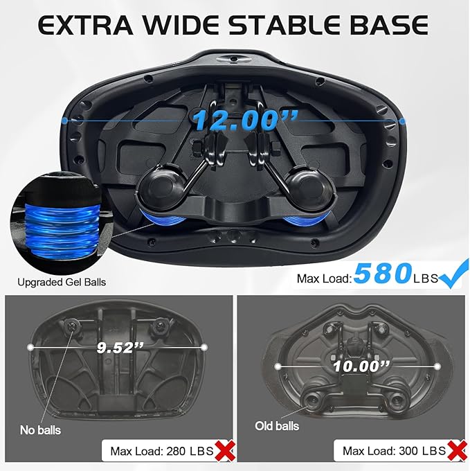 Noseless Bike Seat Cushion for Men & Women - Extra Padding & Comfort Wide Bicycle Seat, Oversized Comfortable Saddle for Peloton Bikes, Exercise Bikes, Electric Bikes, Cruiser Bikes