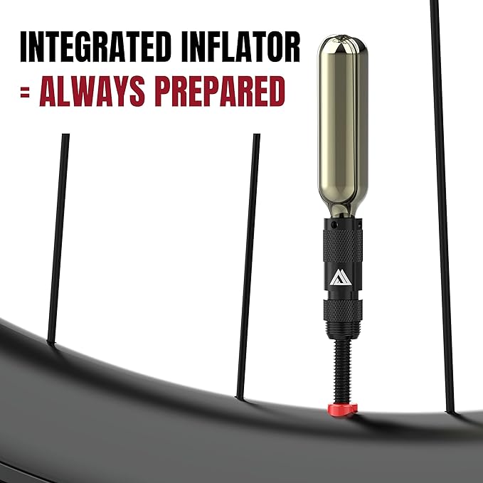 KOM Cycling Tubeless Tire Repair Kit for Bikes 8 Colors! Fixes Mountain Bike and Road Bicycle Tire Punctures