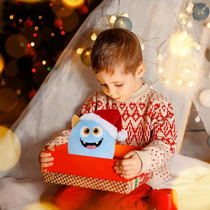 Christmas Plush Monster, Cute Stuffed Animal for Kids