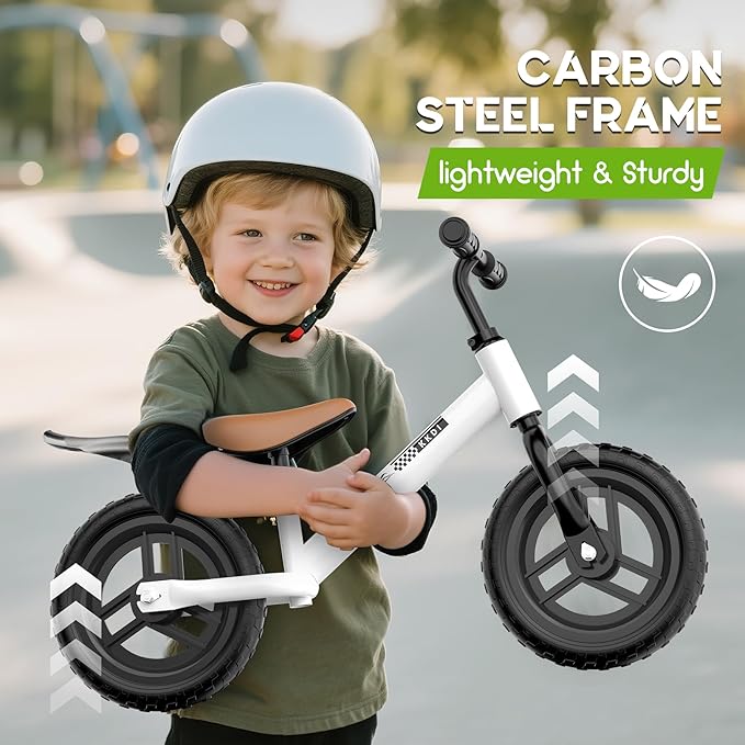 Toddler Balance Bike for 2-5 Year Old,Kids Balance Bike with Fender,Kids Bicycle for 2 3 4 5 Years Old Boy Girl Birthday Christmas Toy Gift,Adjustable Seat/Handlebar,Flat-Free LED Tires,10Min Assembly