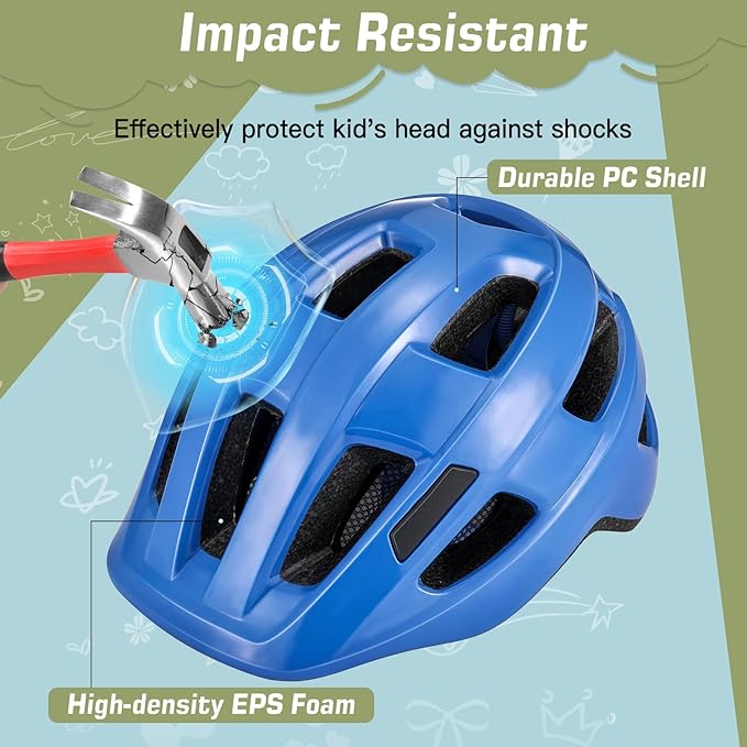Zacro Kids Bike Helmet for Boys and Girls - from Toddler to Youth Ages 2-5/5-8/8-14 Years Old, Adjustable Multi-Sport Bicycle Skateboard Roller Skating Scooter Balance Bike Helmets for Children Safety
