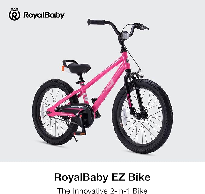 RoyalBaby Kids Bike EZ Freestyle Training Free Balance to Pedal Easy Learning Bicycle, 12-18 Inch for Toddlers to Big Kids