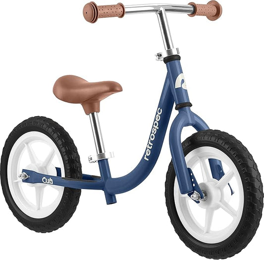 Retrospec Cub Toddler Balance Bike for Ages 18 Months - 3 Years - 12in No-Pedal Beginner Bicycle with Adjustable Seat, Puncture-Proof Tires & Safe Low Frame Design
