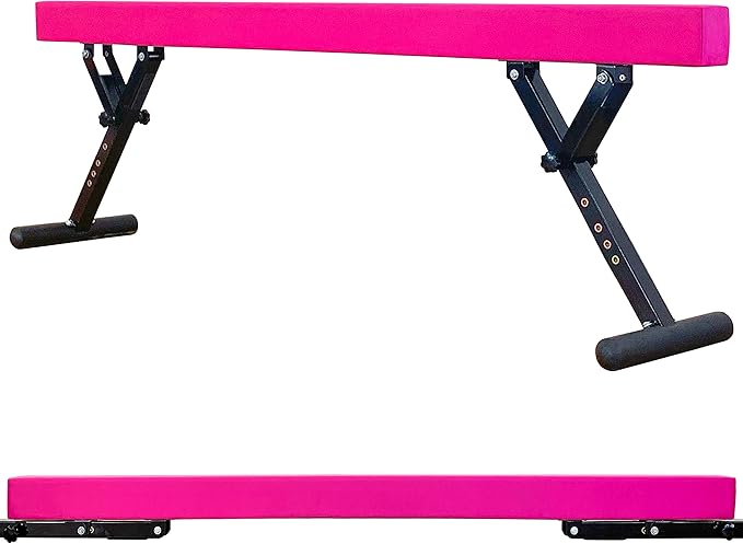 Adjustable Balance Beam 8 ft Gymnastic Beam Adjustable Height for Kids and Teenage of All Gymnastic Levels, Gymnastic Training Beam Gymnastic Equipment for Athlete Home and Gym Club Use