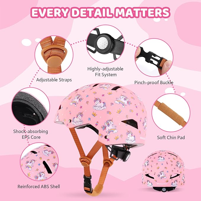 Kids Bike Helmet Ages 3-5-8-14, CPSC ASTM CPSIA Certified Toddler Helmet