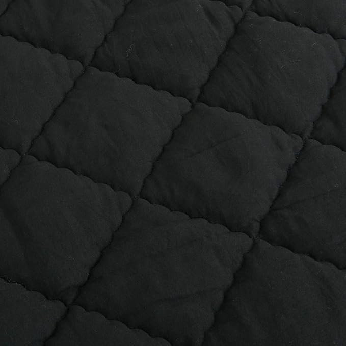 NTBAY Down Alternative Toddler Comforter, Lightweight and Warm Solid Color Baby Crib Quilted Blanket, 39x47 inches, Black