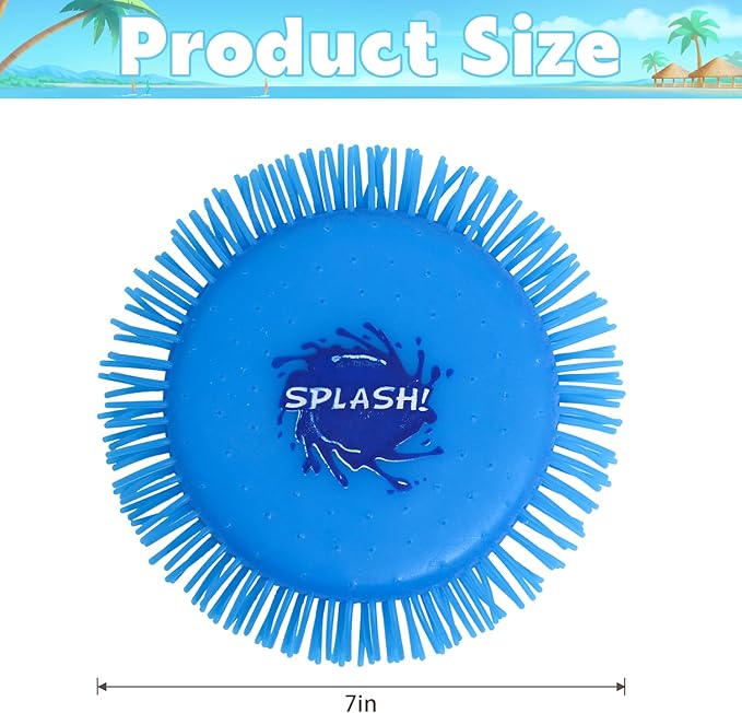 3Pcs Splash Water Flying Discs, Kids Water Splash Toy, Beach Flying Disc Pool Toy, Soft Water Game Disc Outdoor Summer Beach Toys and Swimming Pool Toys for Kids and Adults