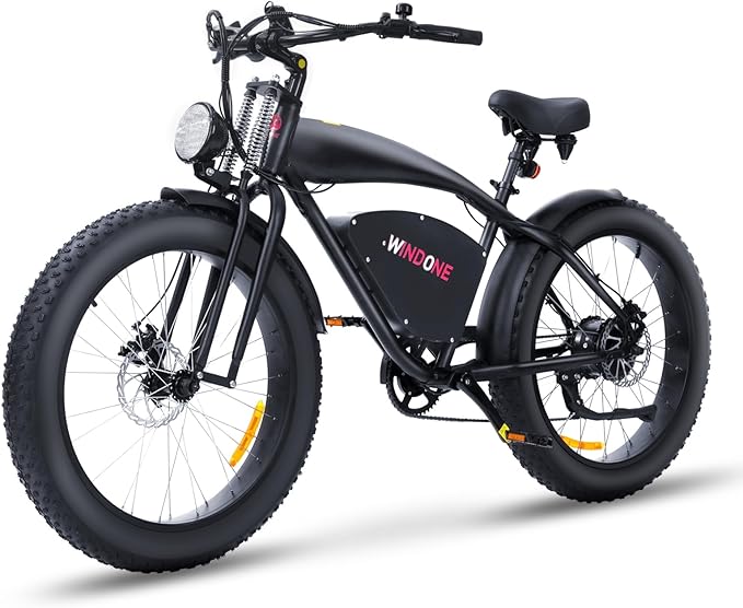 E2/K20 Electric Bike for Adults, 48V 13Ah/15Ah Battery, Up to 28 MPH & 46.6/60 Miles (PAS), 750/1000W Peak Ebike with All-Terrain 20"/26'' Fat Tires, UL Certified, Moped E-Bike