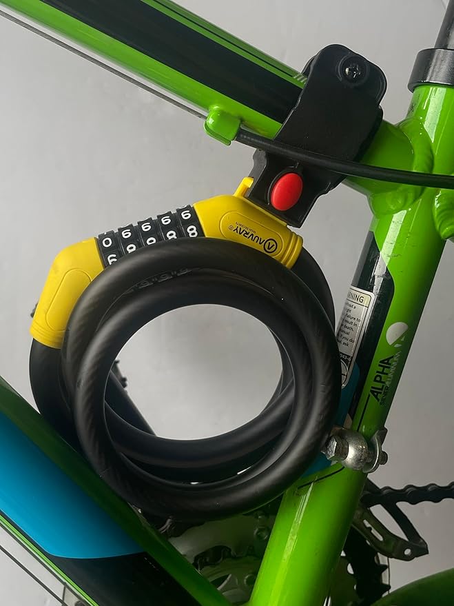 Bicycle Motorcycle Coiled Cable Lock Anti Theft (Coile Cable Combi)