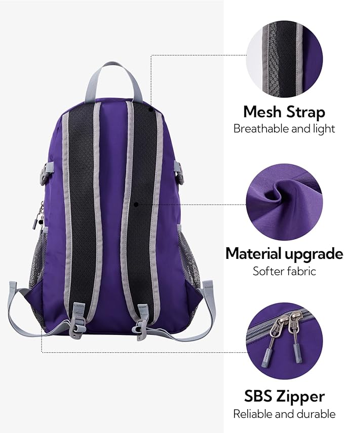 WATERFLY Small Lightweight Packable Backpack: 20l Ultra Light Foldable Travel Hiking Camping Daypack Day Pack for Man Woman