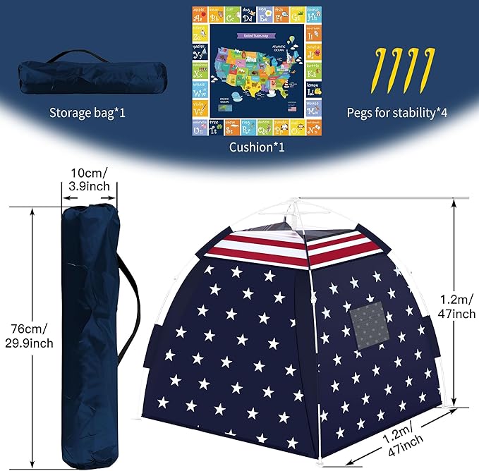 Outdoor Multi-Purpose Play House for Toddlers-Easy to Set up and Pop up Play Tent with Tunnel and Playhouse Kids Indoor Outdoor, Outdoor/Indoor Kid's Pop Up Play House, Gift for Toddlers(Star)