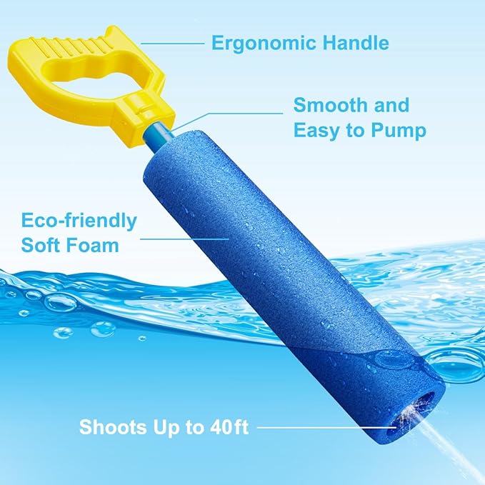 LQYoyz Water Gun, 6 Pack Super Water Soaker Blaster Squirt Guns 40 Ft Water Shooter Swimming Pool Beach Summer Party Outdoor Water Game Fighting Toys for Kids Boys Girls