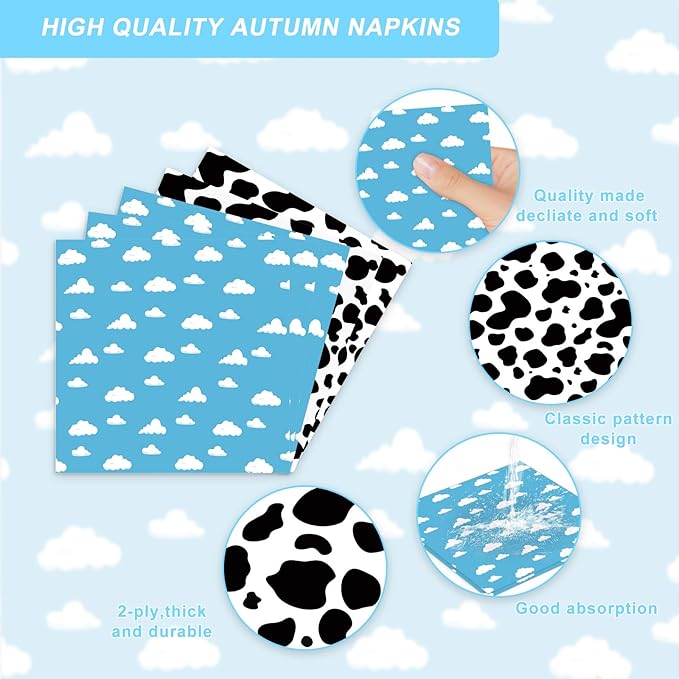 182PCS Toy Theme Party Supplies Cartoon Toy Theme Party Decorations Toy Theme Tableware Set Plates Napkins Cups Banners Tablecloths Forks Knives Holds 20 Guests