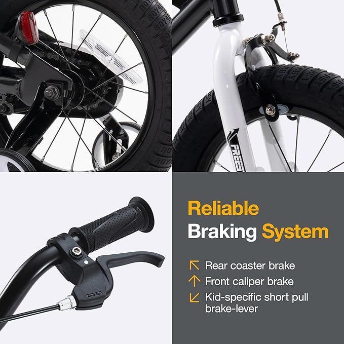 RoyalBaby Kids Bike EZ Freestyle Training Free Balance to Pedal Easy Learning Bicycle, 12-18 Inch for Toddlers to Big Kids