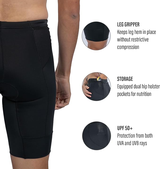 Zoot Men’s Core 9-Inch Tri Shorts, Quick Dry Performance Triathlon Shorts with Cycling Chamois Pad, Pockets & UPF 50+ Fabric