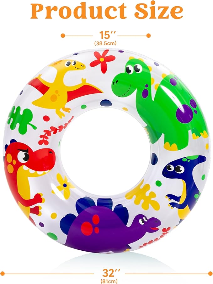 JOYIN 3 Pack Pool Floats, Pool Tube for Kids Swim Rings Inflatable Tubes, Unicorn Sea Animal Tubes Floatie Ring Water Toys for Swimming, Summer Beach Party