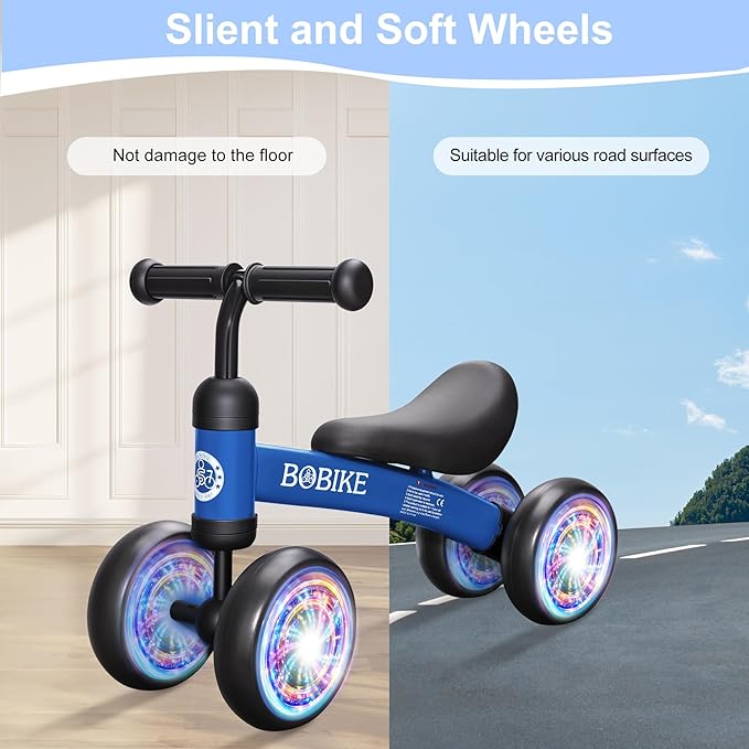 Baby Balance Bike Toys for 12-36 Months Kids Toy Boy and Girls Gifts Toddler Best First Birthday Gift Children Walker No Pedal Infant 4 Wheels Bicycle