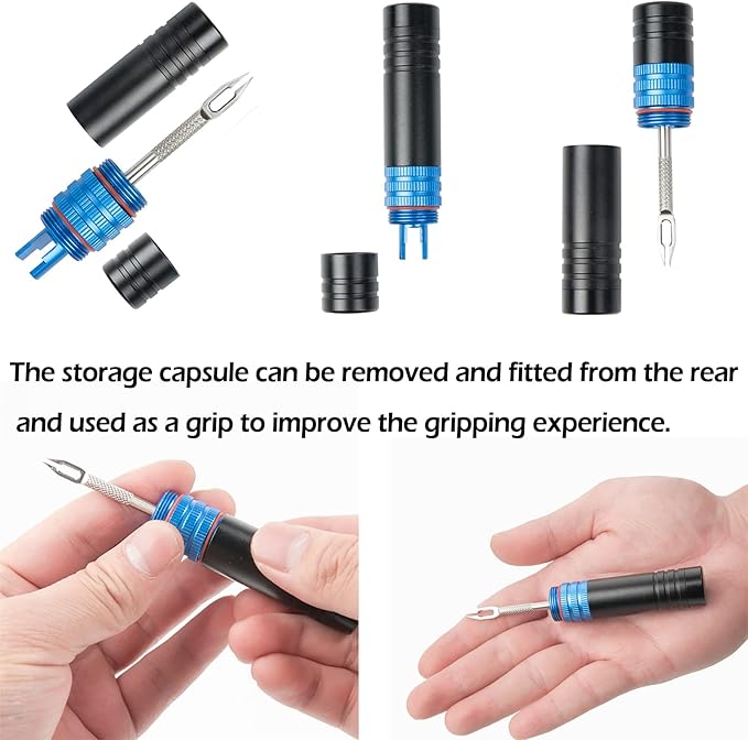 RRK Tubeless Bike Tire Tool, Repair Kit and Sealant Injector Syringe Set with Valve Removal Tool Kit