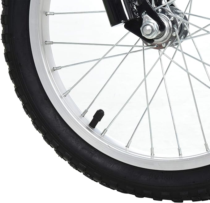 Aosom Youth Scooter, Teens Kick Scooter, Adjustable Handlebar Ride On Toy for 5+ with 16" Front and 12" Rear Dual Brakes Inflatable Wheels