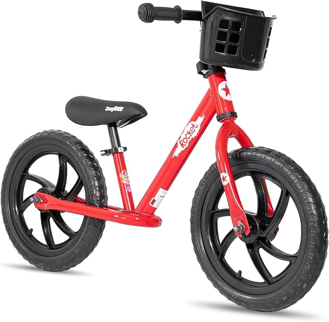 JOYSTAR 12/14 Inch Kids Balance Bike for 18months-5 Years Old Boys Girls, Lightweight Toddler Balance Bikes with Footrest and Handlebar Basket or Doll Seat