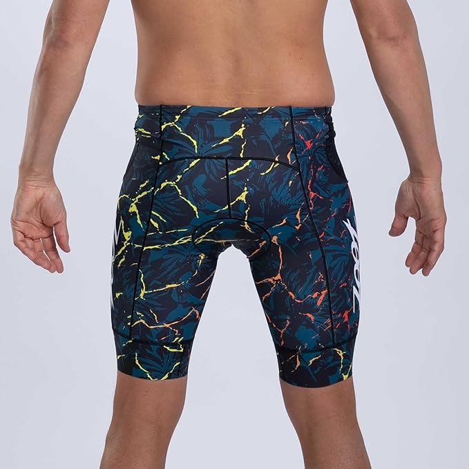 Zoot Men’s LTD 9-Inch Triathlon Shorts, Endurance Cycle Padded Shorts, for Swim, Bike, Run with Quick Drying UPF 50 + Fabric