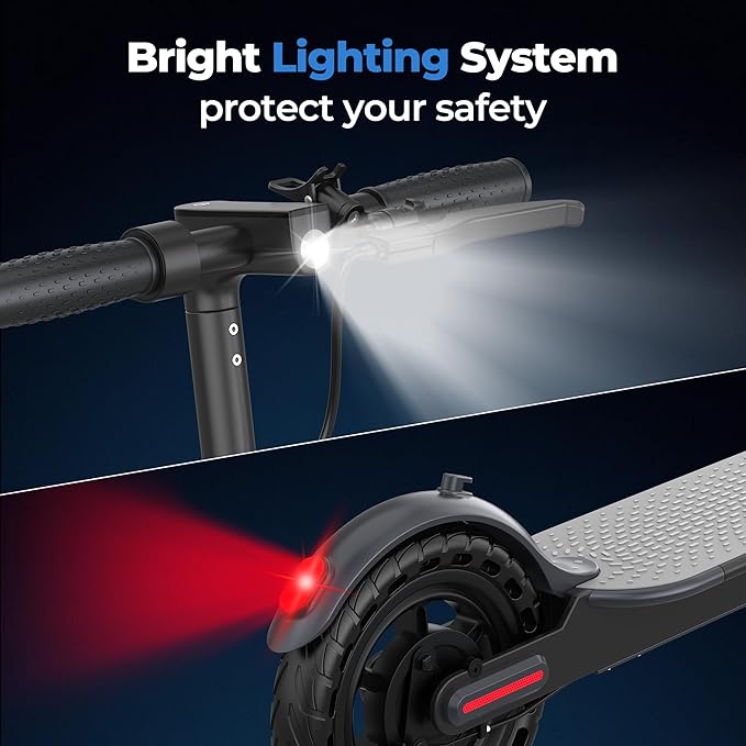 Electric Scooter, 8.5" /10" /14" Tire, 16/19/22 Mph Top Speed, 12/22/27/28/49 Miles Long Range, Folding Escooter for Adults and Teens with Dual Braking,Dual Suspension, App