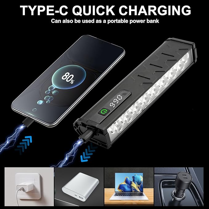 4800 Lumen Bike Lights, USB-C Rechargeable Bicycle Light, Super Bright Bike Lights for Night Riding, IP65 Waterproof Bicycle Headlight, for Commuters Adults and Children