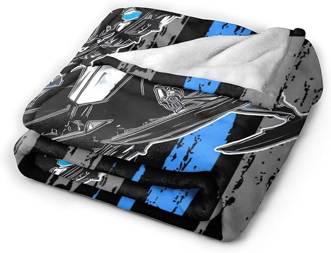 Snowmobile Blanket Gifts for Girls Boys Skiing Sports Throw Blankets Cozy Plush Fleece America Flag Flannel Fuzzy for Men Women 80"X60"