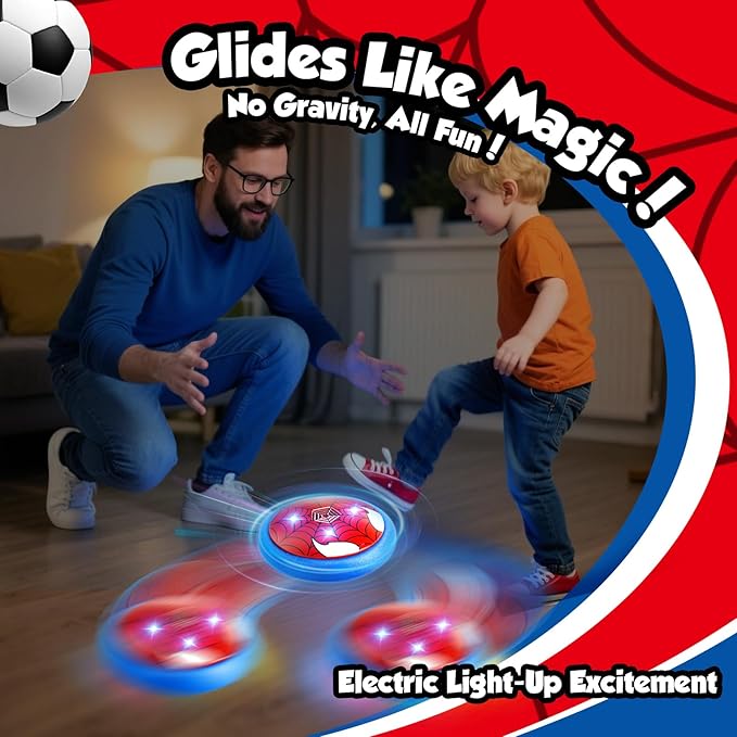 YOTOY Hover Soccer Ball Indoor with Batteries - Light Up, Sports & Outdoor Play Toys Games, Toys for Ages 8-13 Kids Toddler, Birthday Gifts for Boys 3, 4, 5, 6, 7, 8, 9, 10, 11, 12 Year Old