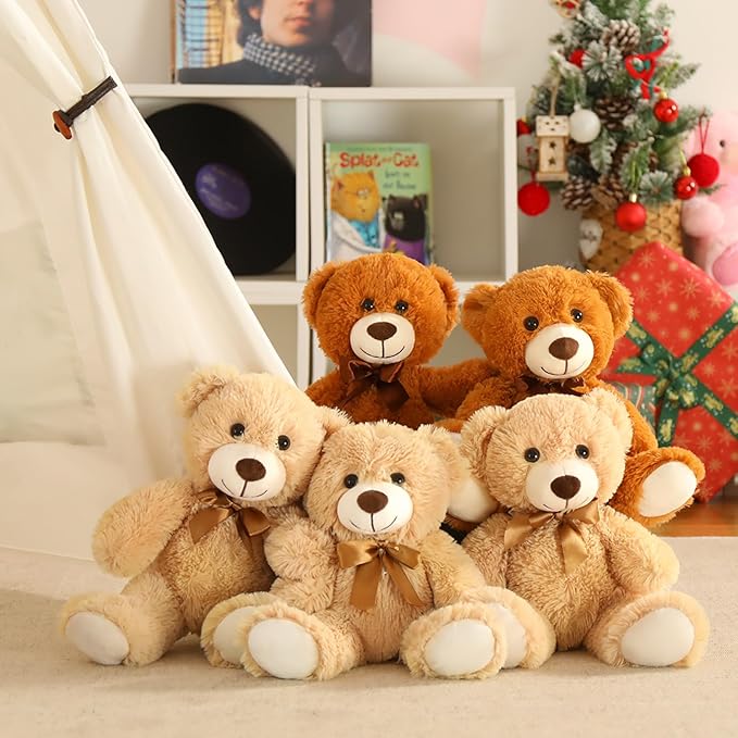 MaoGoLan 10 Pack Teddy Bears in Bulk 14 inch Stuffed Animals Set for Kids Small Stuffed Bears Bundle Teddy Bear for Wholesale, Baby Shower Decorations Christmas (Machine Washable)