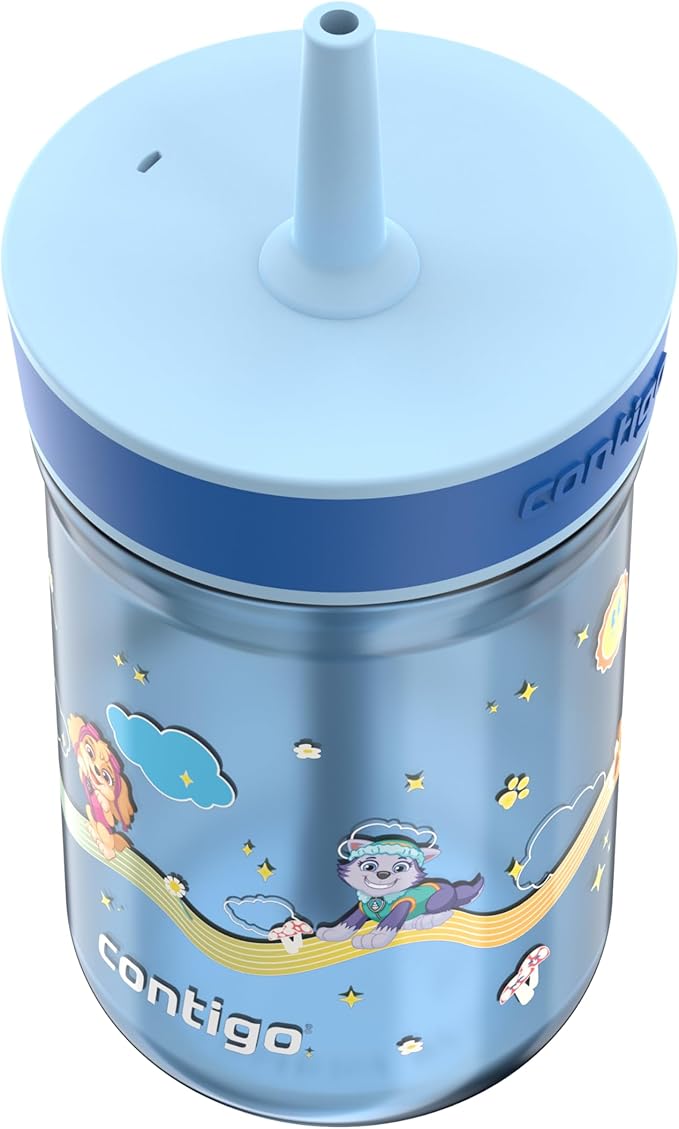 Contigo Leighton Tumbler with Straw, 14 oz, Cool Lime PAW Patrol (Color changing straw); Glacier PAW Patrol (Color changing body)