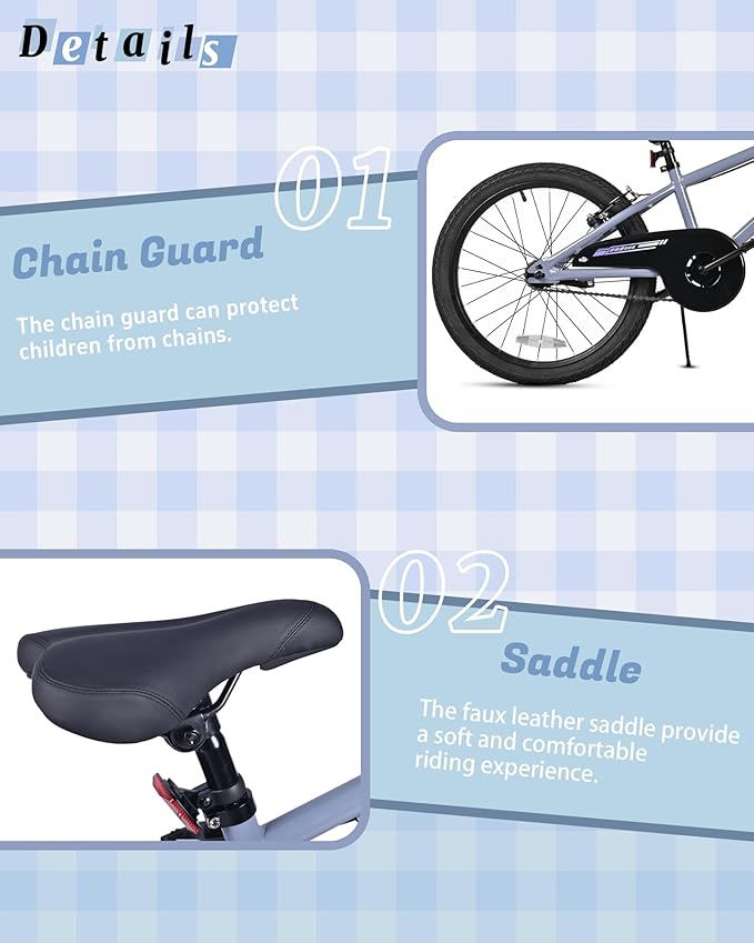 12 14 16 20 Inch Kids Bike BMX Style Bicycle with Training Wheels for 2-14 Years Old Toddlers Boys Girls Coaster Brake Multiple Colors