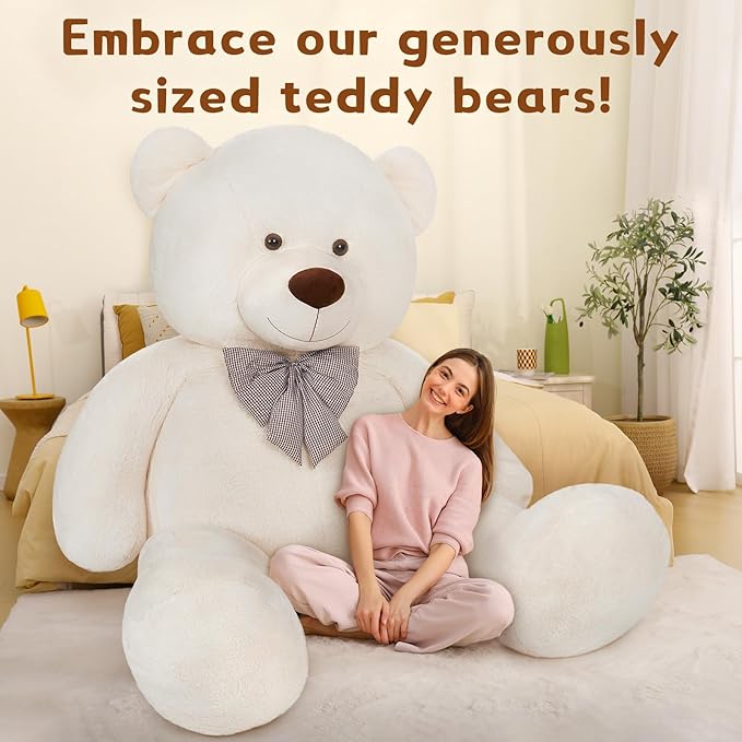 MaoGoLan Giant Teddy Bear 10ft Stuffed Animal, Huge Jumbo Size 10 Feet Teddy Bear Plush, Charming and Fluffy Teddy Bear for Decorations, Celebrations,Valentines Day,Baby Shower,White