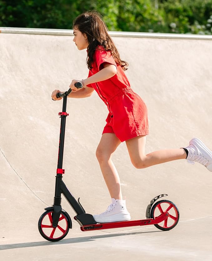 Big 2 Wheeler | Scooter for Kids & Teens Ages 7+ Years | Play & Commute | Front Suspension Fit with 200MM Wheels | Height Adjustable 86 to 111 cm