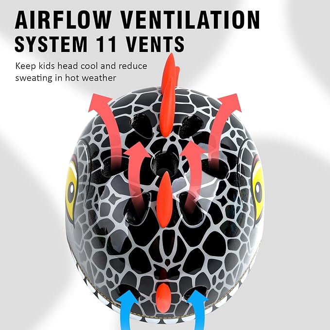 Kids Toddler Bike Helmet, Adjustable and Multi-Sport for Child Boys and Girls, 2 Sizes