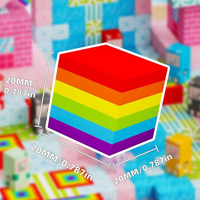 100PCS Magnetic Blocks, Magnet Educational Learning Toys for Kids, Boys and Girls, Magnetic Building Blocks Cubes, Stacking Magnets for Kids, Birthday Gifts for Boys and Girls Age 3+