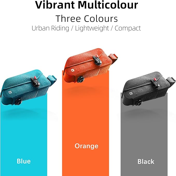 Rhinowalk Top Tube Bag - Fully Waterproof and Stable Bicycle Frame Bag for Mountain & Road Bike